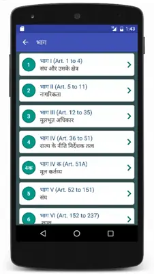 Constitution Of India android App screenshot 13