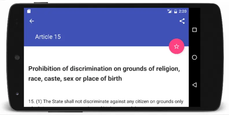 Constitution Of India android App screenshot 4