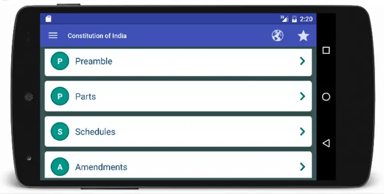 Constitution Of India android App screenshot 7